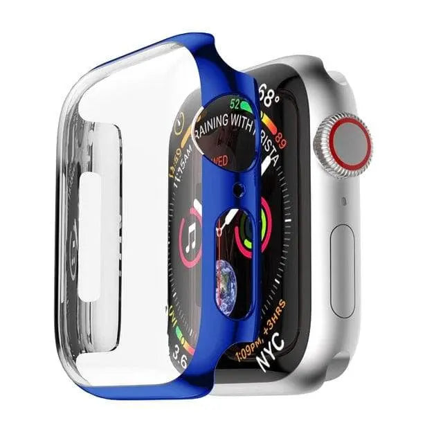 Protection d’écran avec coque pour Apple Watch Series 6 40 mm 44 mm, avec verre trempé, couverture intégrale de l’écran | Sulvida