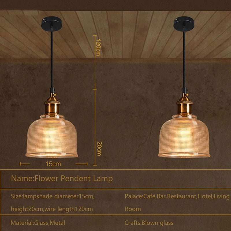 Vintage Hanglamp Gekleurd Glas en Metaal Retro Interieur Eetkamer Woonkamer Stijlvolle Verlichting Verstelbaar | Sulvida