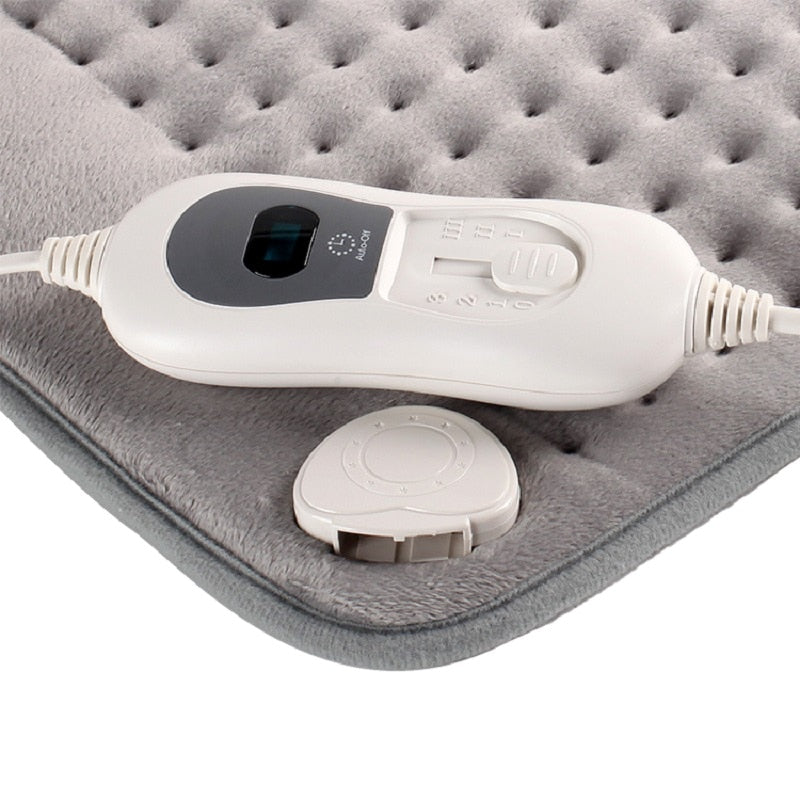 Elektrisch Verwarmingskussen Nek Schouder Fleece 63x42cm Drie Warmtestanden Oververhittingsbeveiliging Relaxatie | Sulvida