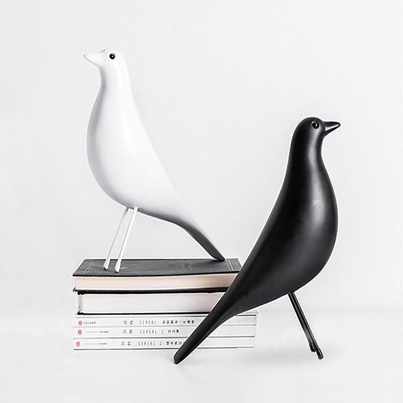 Decoratieve Vogelfiguur Scandinavisch Design 26 cm Hout Woonkamer Vensterbank Kast Ornament Sculptuur | Sulvida