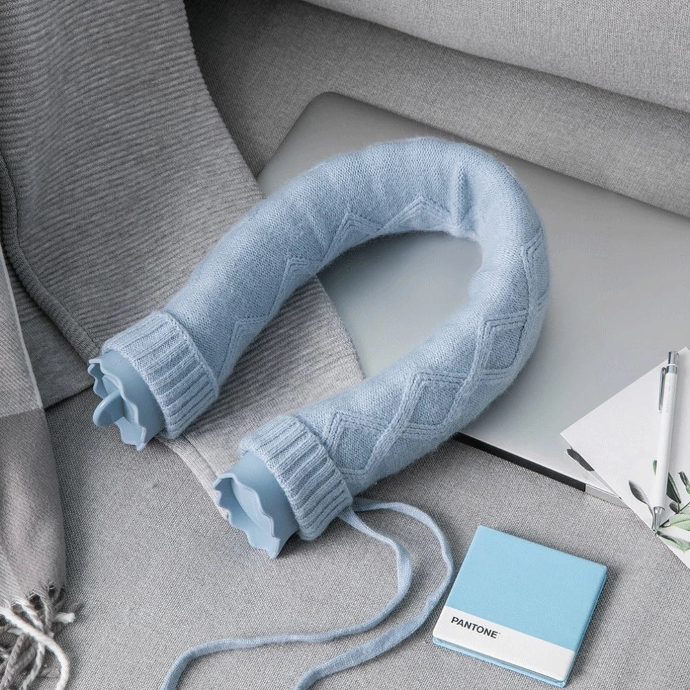 U-vormige Warmwaterkruik voor Nek & Schouders - Siliconen Kruik 710ml met Vulbare Warme Compres Pijnverlichting | Sulvida
