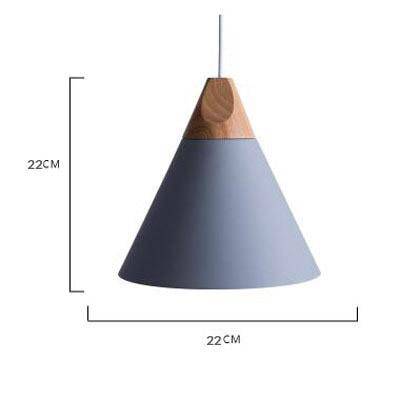 Hanglamp Hout & Aluminium Kegelvorm Vintage Design Ø22cm E27 Fitting Woonkamer Eetkamer Keuken Verlichting | Sulvida