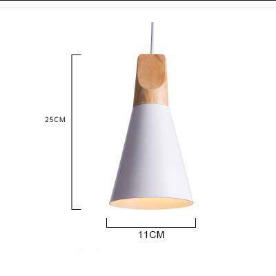 Hanglamp Hout & Aluminium Kegelvorm Vintage Design Ø22cm E27 Fitting Woonkamer Eetkamer Keuken Verlichting | Sulvida