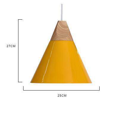 Hanglamp Hout & Aluminium Kegelvorm Vintage Design Ø22cm E27 Fitting Woonkamer Eetkamer Keuken Verlichting | Sulvida