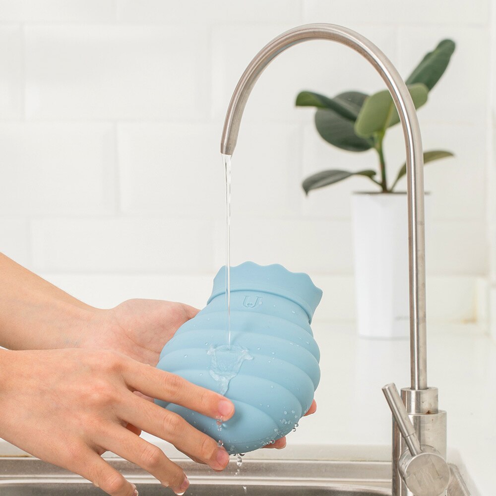 Siliconen Warmwaterkruik 313ml en 620ml Magnetronbestendig Grijs Blauw Rood Warmtecompres Verwarmingskruik | Sulvida