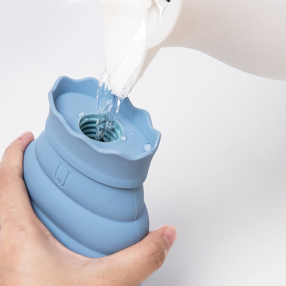 Siliconen Warmwaterkruik 313ml en 620ml Magnetronbestendig Grijs Blauw Rood Warmtecompres Verwarmingskruik | Sulvida