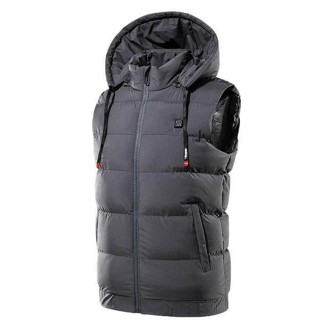 Thermo-Waterdicht Elektrisch Verwarmd Vest met Capuchon - USB Verwarmingsvest Heren Dames Outdoor Winter | Sulvida