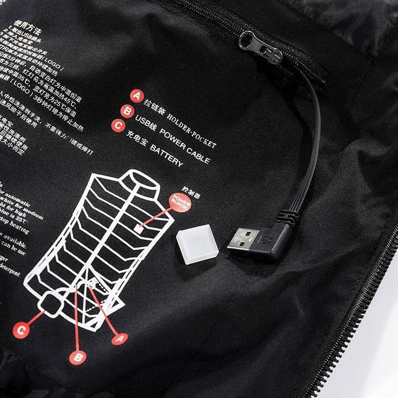 Thermo-Waterdicht Elektrisch Verwarmd Vest met Capuchon - USB Verwarmingsvest Heren Dames Outdoor Winter | Sulvida
