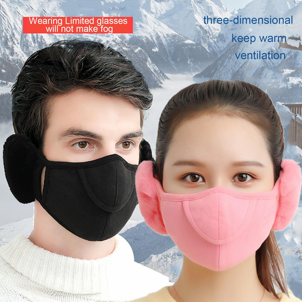 Unisex Winter Oorwarmer met Gezichtsmasker Fleece Warme Thermische Hoofdband Winddicht Nekwarmer Outdoor | Sulvida