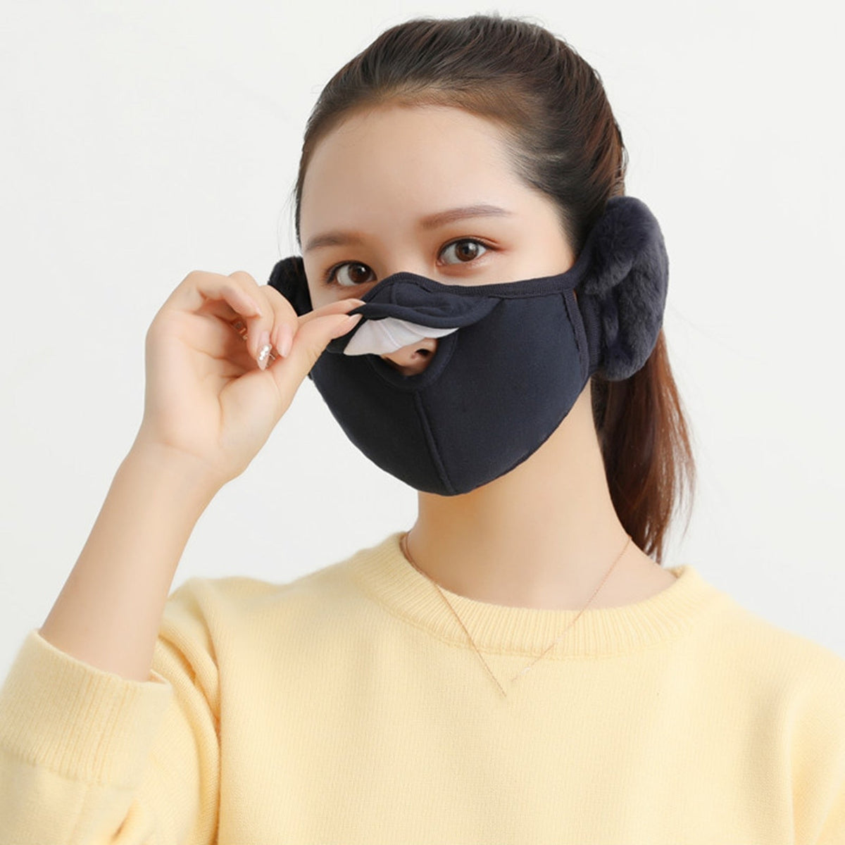 Unisex Winter Oorwarmer met Gezichtsmasker Fleece Warme Thermische Hoofdband Winddicht Nekwarmer Outdoor | Sulvida