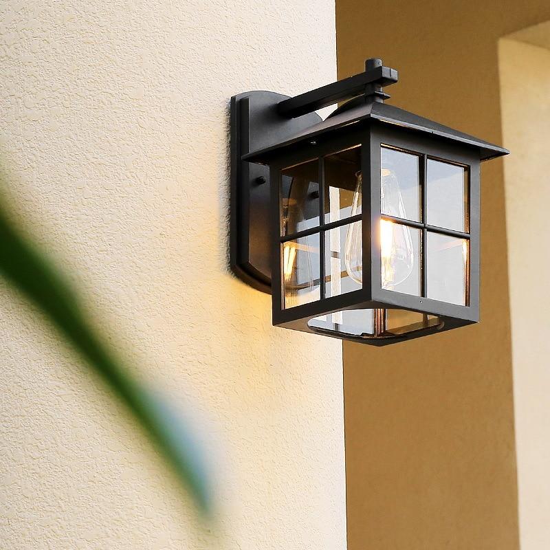 Wandlamp voor buiten industrieel metaal zwart waterdicht E27 fitting tuin terras gevel buitenverlichting | Sulvida