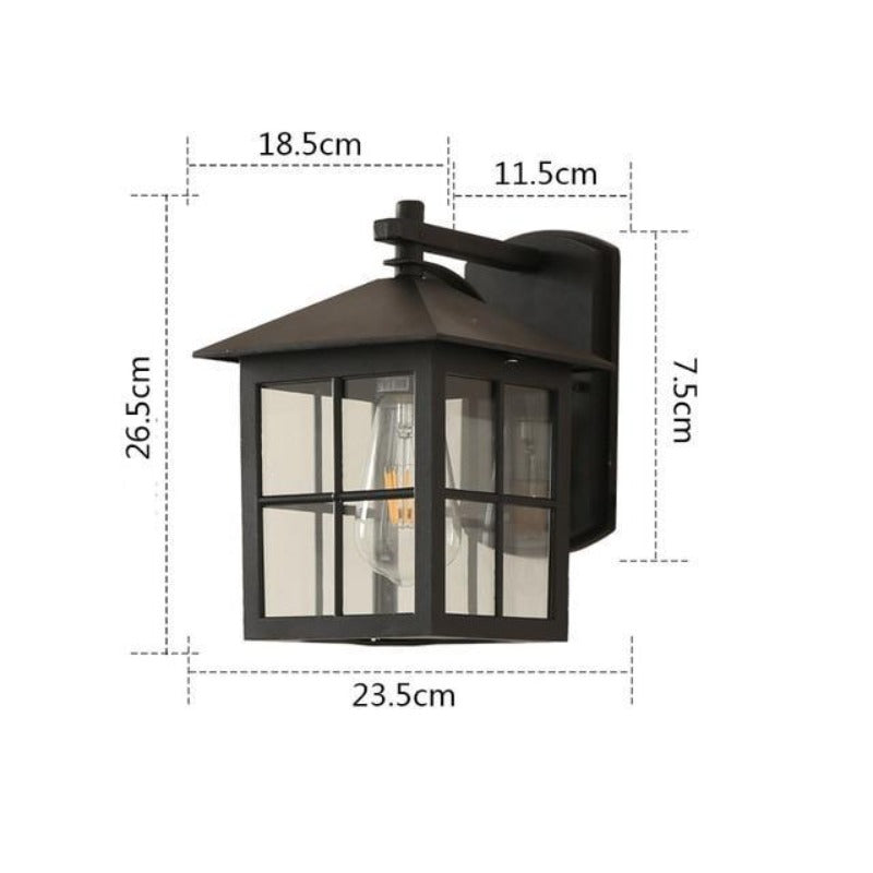 Wandlamp voor buiten industrieel metaal zwart waterdicht E27 fitting tuin terras gevel buitenverlichting | Sulvida