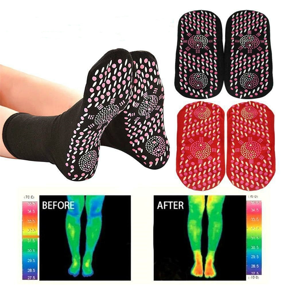 Zelfverwarmende Magnetische Sokken Uniseks Massage Anti-Vermoeidheid Warme Voeten Comfort Thermosokken | Sulvida