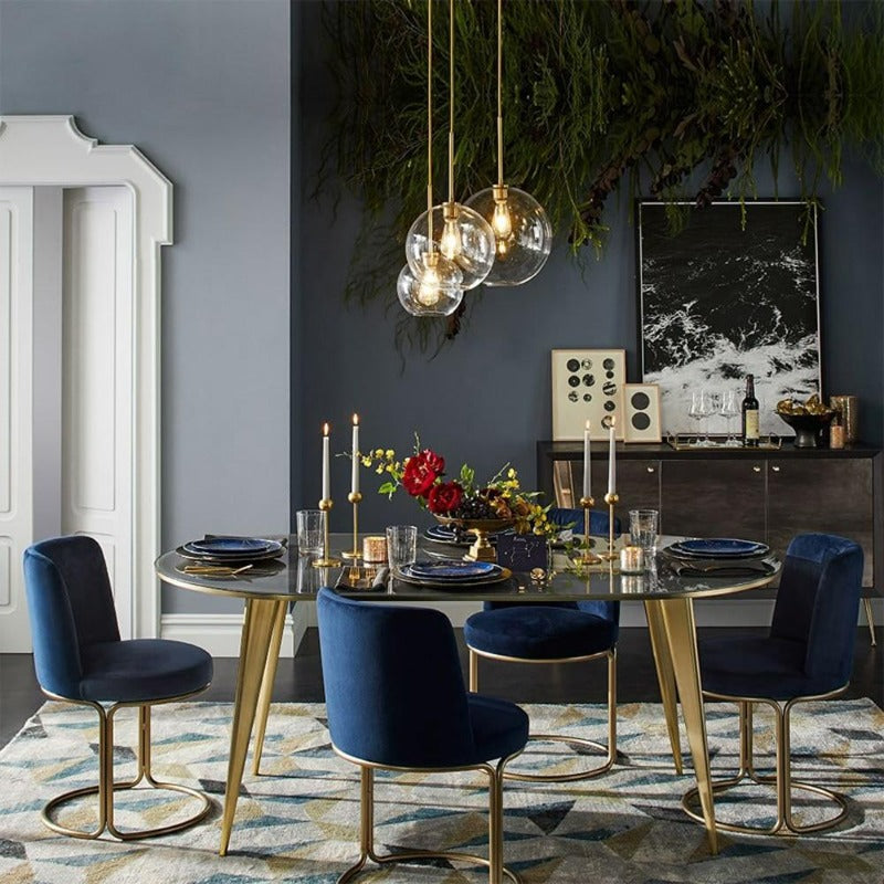 Glazen Hanglamp Bol Interieur Verlichting Messingkleur Plafondlamp Rond Glas Eetkamer Woonkamer Slaapkamer | Sulvida
