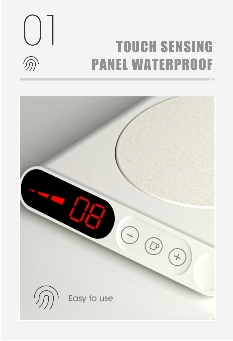 USB Mokwarmer voor Warme Koffie & Thee – Compact Verwarmingsplateau 60°C met Antislip Bodem voor Bureau | Sulvida