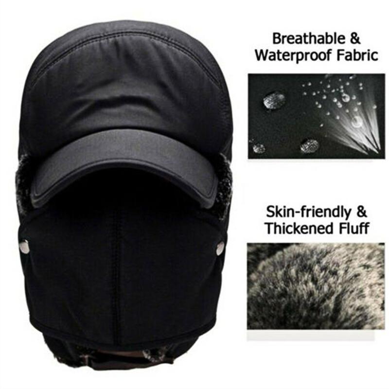 Wintermuts met Gezichtsbedekking – Warme Trappermuts met Oorflappen Unisex Outdoor Wintersport Skiën | Sulvida