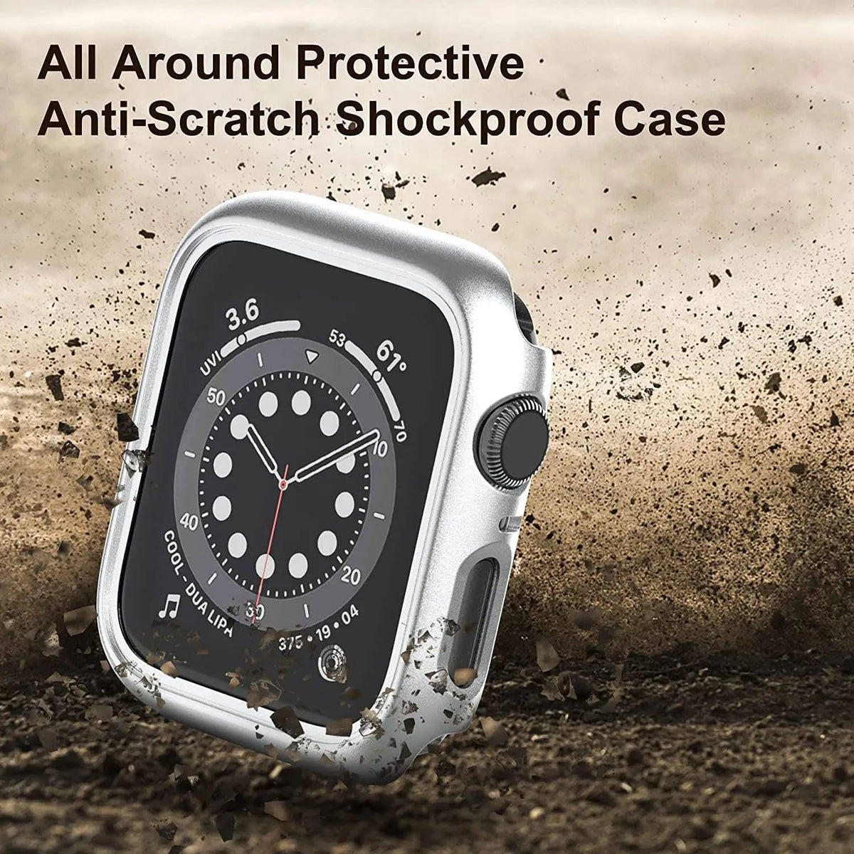 Coque de protection pour Apple Watch Series 7 41mm 45mm avec protection d’écran en verre trempé, accessoire pour montre | Sulvida