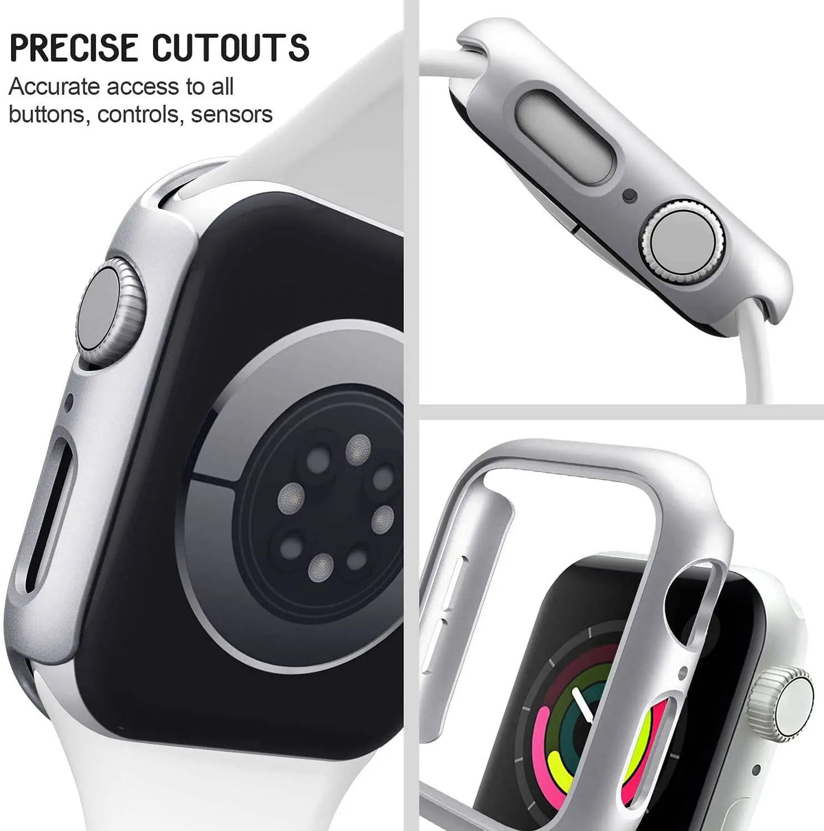 Coque de protection pour Apple Watch Series 7 41mm 45mm avec protection d’écran en verre trempé, accessoire pour montre | Sulvida