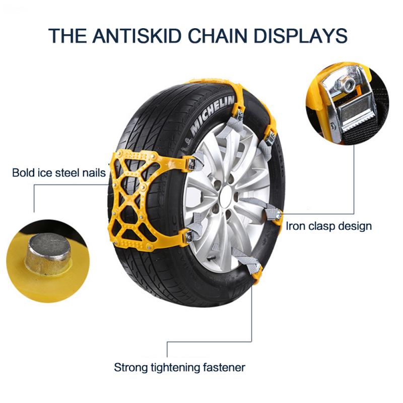 Antislipbanden voor autobanden TPU met stalen pinnen voor auto SUV off-road winter sneeuwkettingen tractie | Sulvida