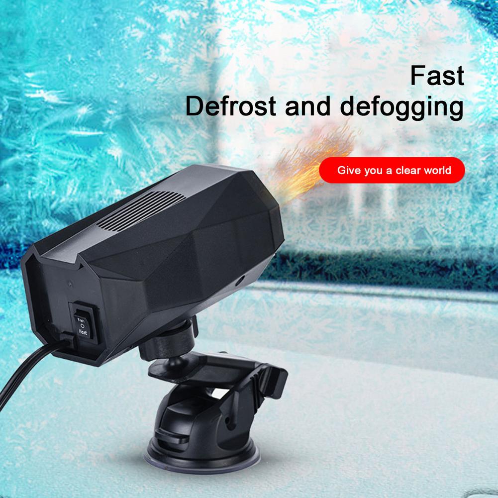 Draagbare Auto-Ontdooier en Ventilator 12V 24V met 360° Draaibare Kop Zuignap Verwarming Koeling voor Auto | Sulvida
