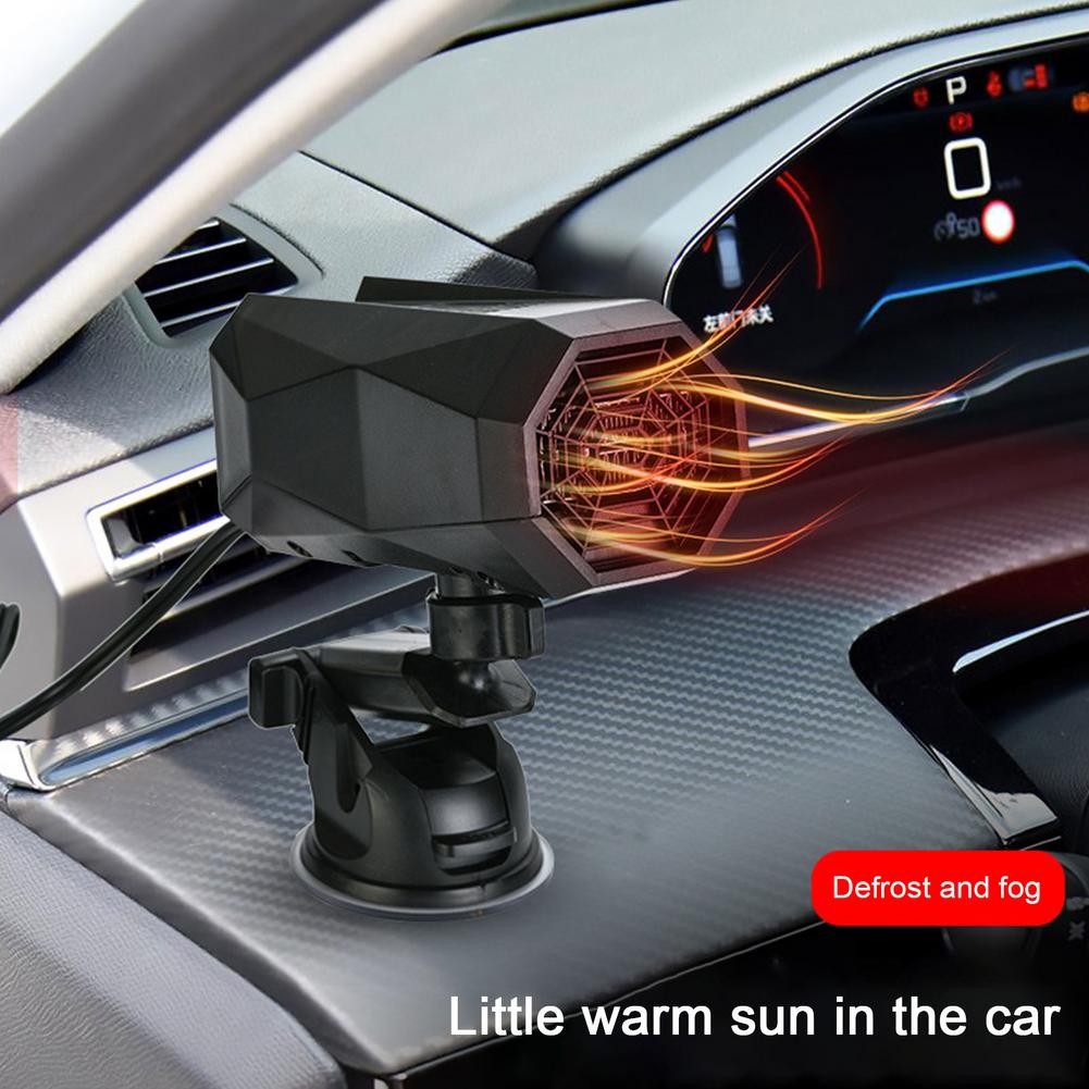 Draagbare Auto-Ontdooier en Ventilator 12V 24V met 360° Draaibare Kop Zuignap Verwarming Koeling voor Auto | Sulvida