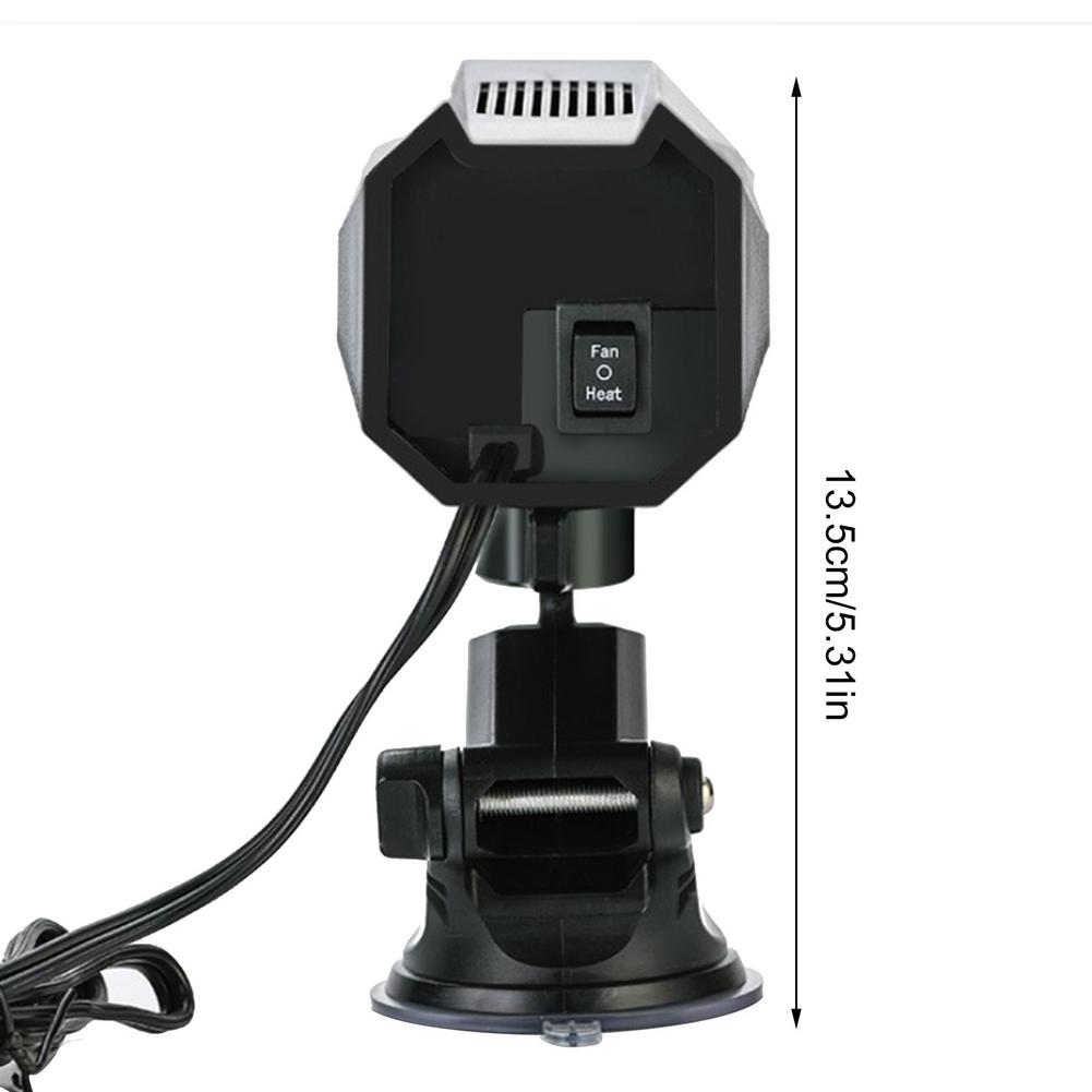 Draagbare Auto-Ontdooier en Ventilator 12V 24V met 360° Draaibare Kop Zuignap Verwarming Koeling voor Auto | Sulvida