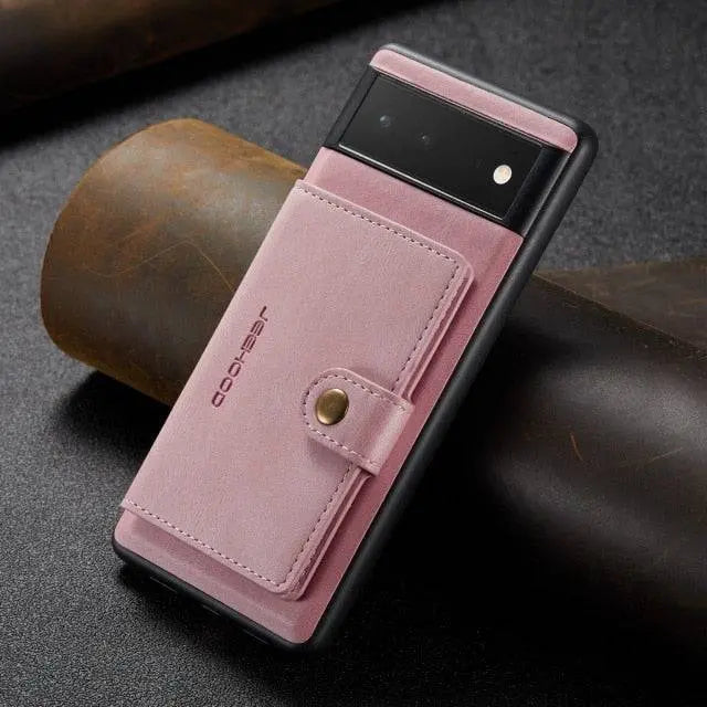 Étui portefeuille vintage en cuir pour smartphone avec porte-cartes et fonction support marron vintage noir protection | Sulvida