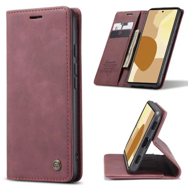 Étui portefeuille en cuir pour Google Pixel 6 Pro et 6, avec porte-cartes, anti-poussière, fermeture magnétique | Sulvida