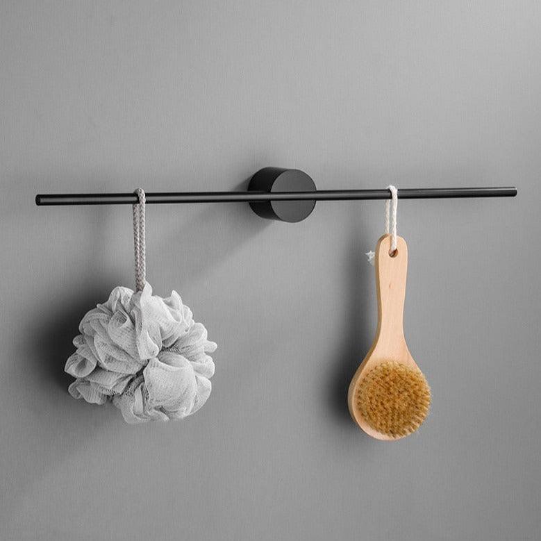 Wandmontage Handdoekrek Geborsteld Aluminium Zwart Goud Badkamer Minimalistisch Design 40 60 cm Strak | Sulvida