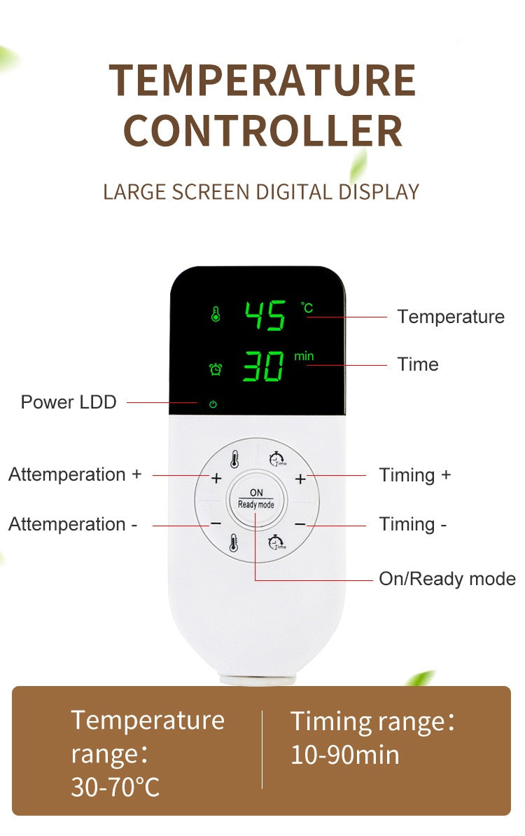 Elektrisch Verwarmingskussen Digitaal 76x40cm Grijs Rood Blauw Instelbaar Warmtepad Therapeutisch Comfort | Sulvida