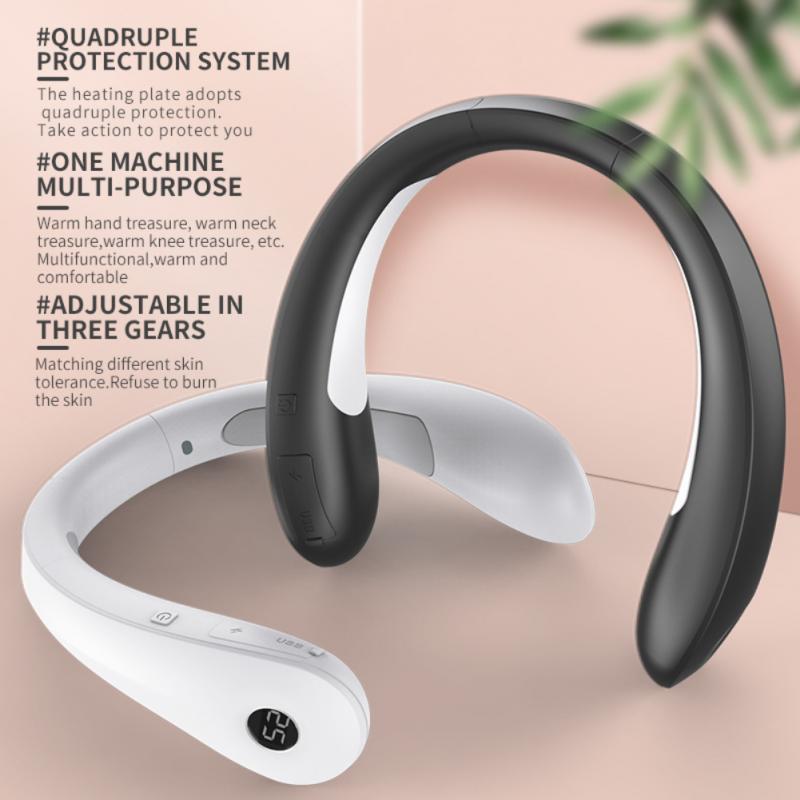 Verstelbare Elektrische Nekwarmer met USB-Oplaadpoort Temperatuurweergave en Warmtetherapie voor Nek | Sulvida