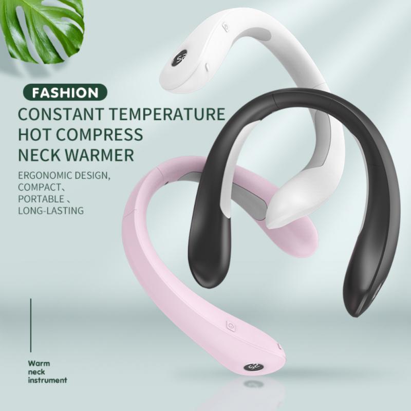 Verstelbare Elektrische Nekwarmer met USB-Oplaadpoort Temperatuurweergave en Warmtetherapie voor Nek | Sulvida