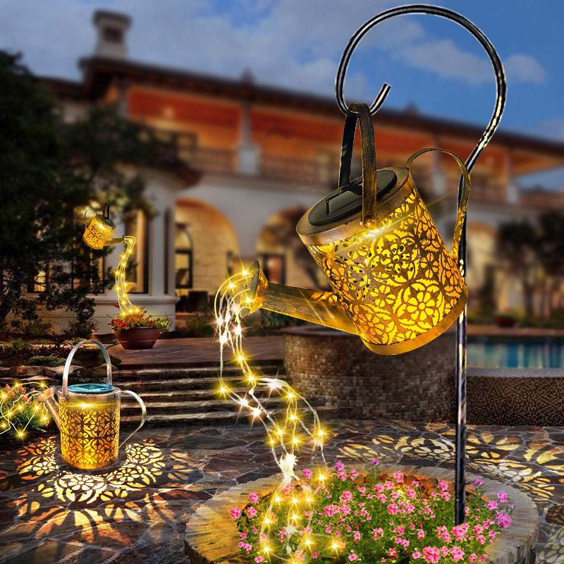 Solar Waterval Lichtslinger 80cm Tuinverlichting Warm Wit LED Decoratief Tuinsfeerlicht Buitenverlichting | Sulvida
