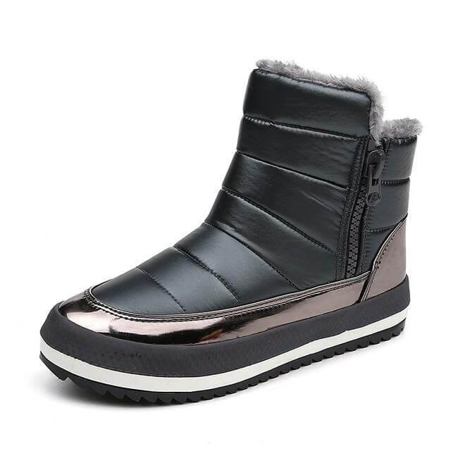 Dames winterlaarzen met warme voering ritssluiting antislip comfortabel zwart bruin voor dagelijks gebruik | Sulvida