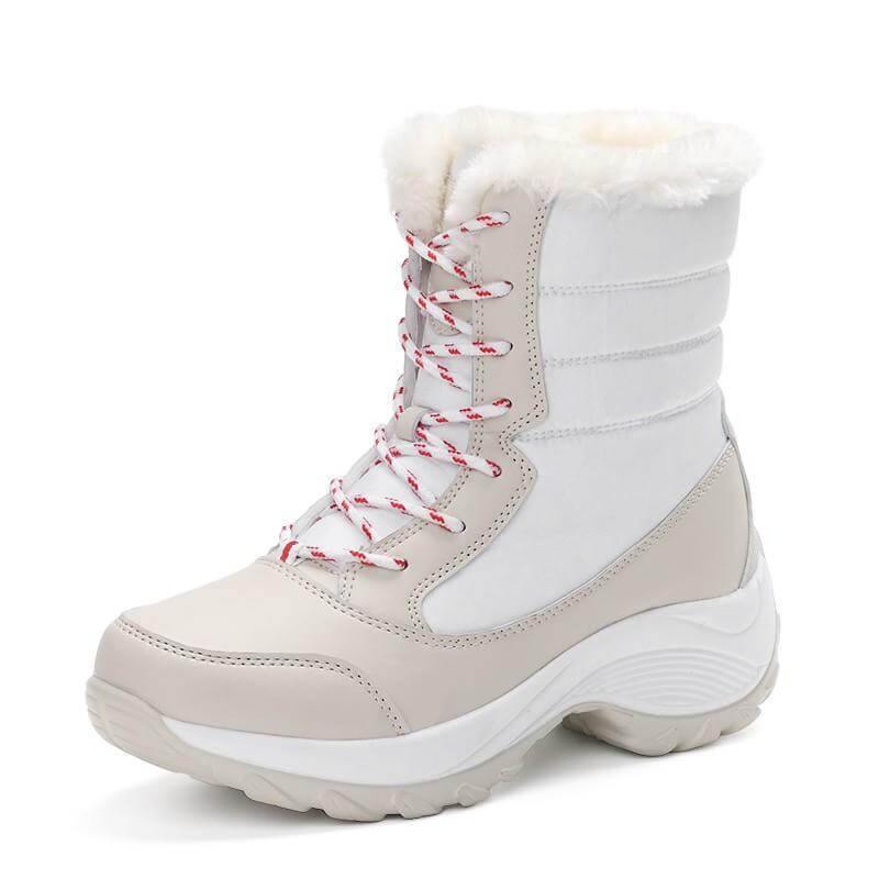 Dames Winterlaarzen Waterdicht Warm Instapmodel Platform – Gevoerde Enkellaars Sneeuw Laarsjes Comfort | Sulvida