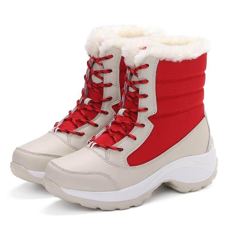 Dames Winterlaarzen Waterdicht Warm Instapmodel Platform – Gevoerde Enkellaars Sneeuw Laarsjes Comfort | Sulvida