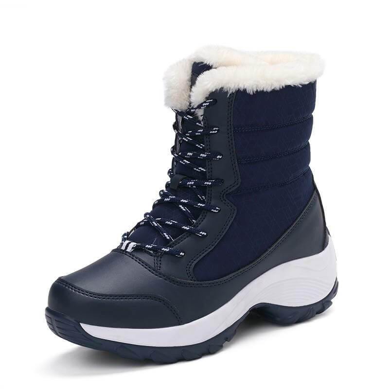 Dames Winterlaarzen Waterdicht Warm Instapmodel Platform – Gevoerde Enkellaars Sneeuw Laarsjes Comfort | Sulvida