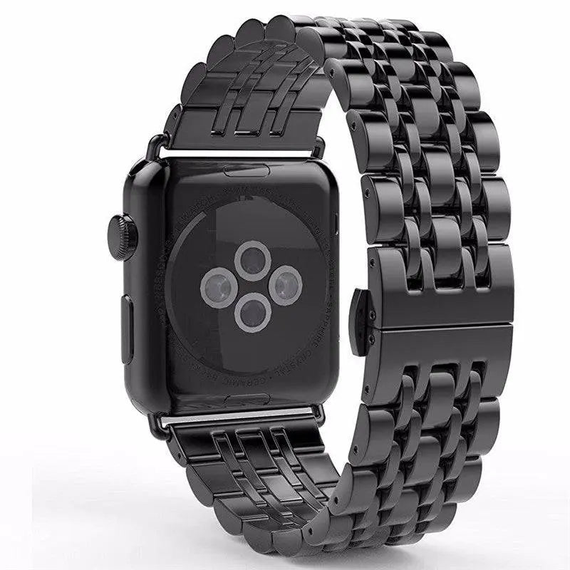 Bracelet en métal pour Apple Watch 42/44/46/49mm Series 1-12 et Ultra, maillons triples en acier | Sulvida