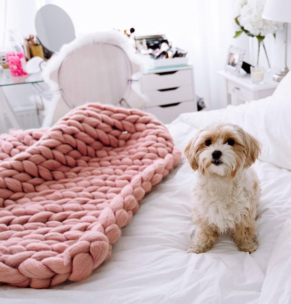 Gebreide Deken Chunky Knit 100x120cm Dikke Plaid Bankdeken Woonkamer Slaapkamer Woondecoratie Warm Zacht | Sulvida
