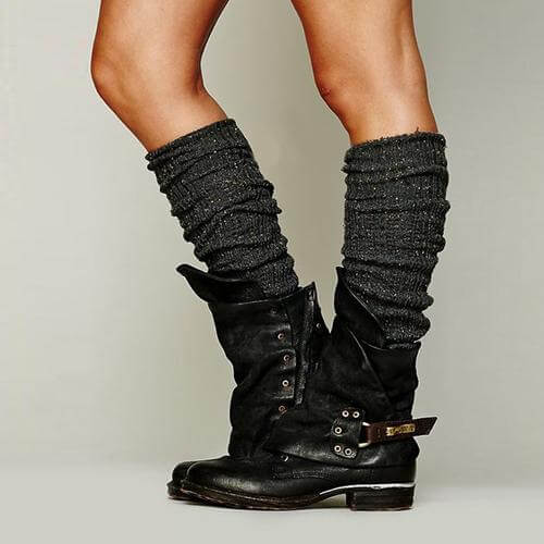 Enkelhoge Winterlaarzen Leer PU Platte Hak Rits Warm Gevoerd Dames Herfst Winter Comfortabel Schoeisel | Sulvida