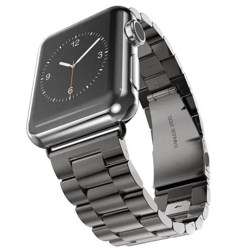 Bracelet de montre en acier inoxydable pour Apple Watch Series 12 et Ultra 4, bracelet métallique haut de gamme 42/46/49 mm | Sulvida