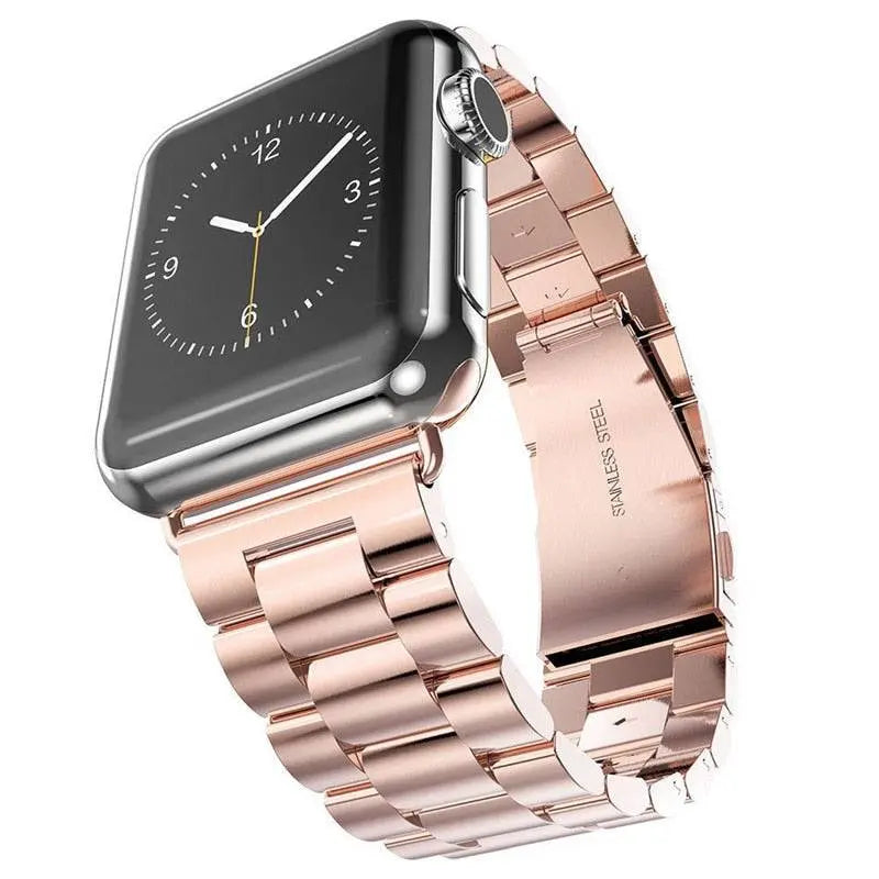 Bracelet de montre en acier inoxydable pour Apple Watch Series 12 et Ultra 4, bracelet métallique haut de gamme 42/46/49 mm | Sulvida