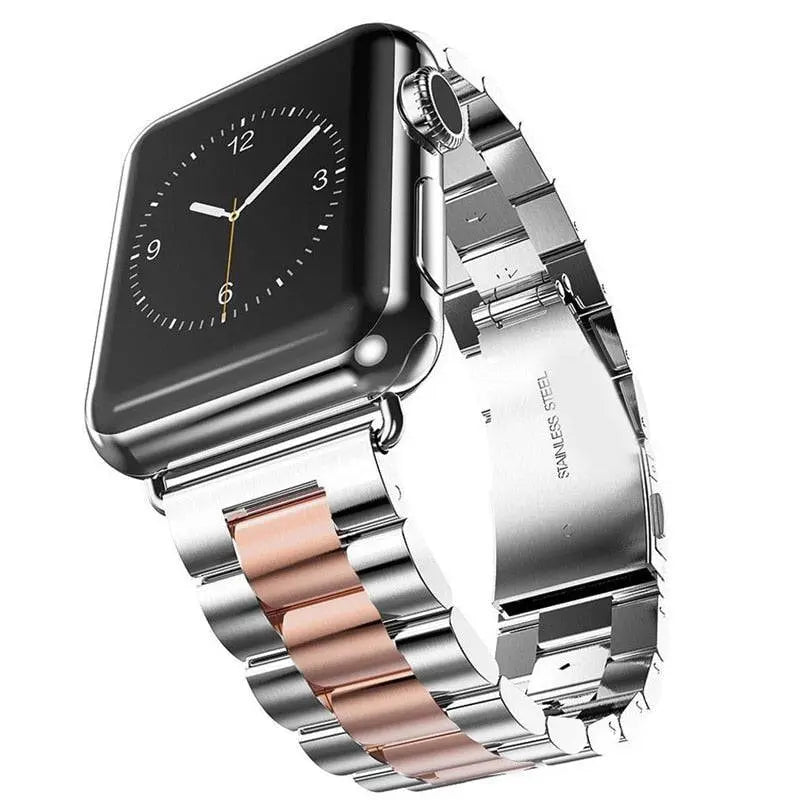 Bracelet de montre en acier inoxydable pour Apple Watch Series 12 et Ultra 4, bracelet métallique haut de gamme 42/46/49 mm | Sulvida