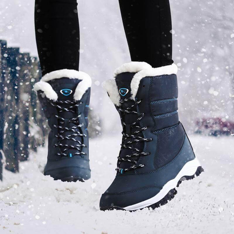 Dames Winterlaarzen Waterdicht Warm Instapmodel Platform – Gevoerde Enkellaars Sneeuw Laarsjes Comfort | Sulvida