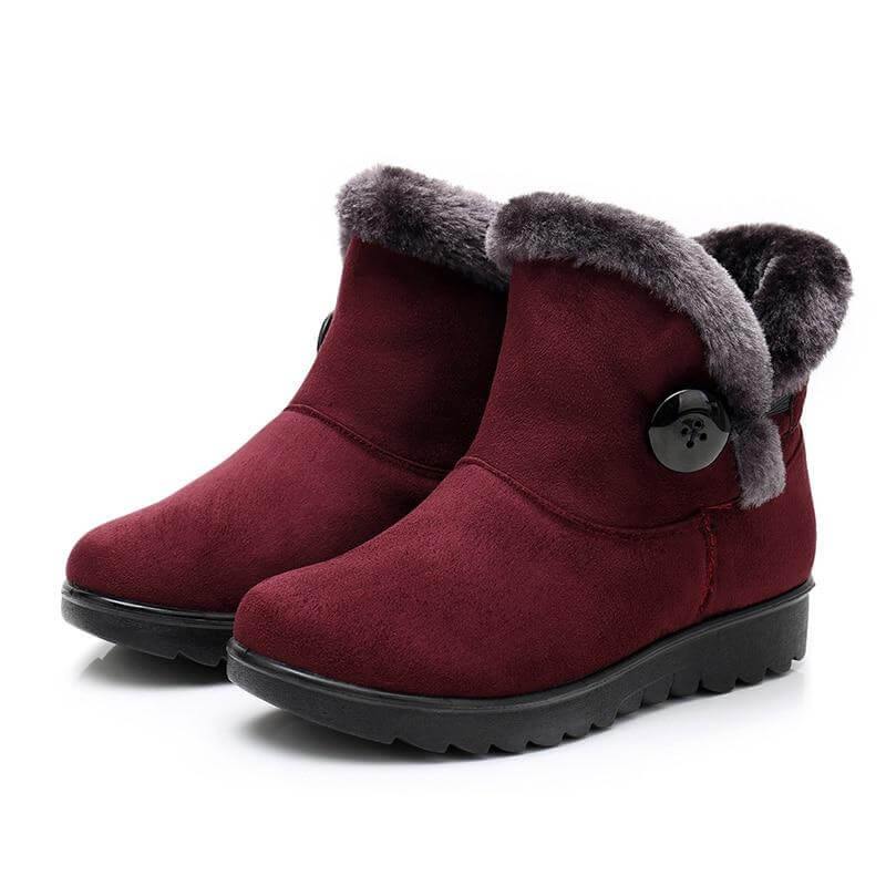 Dames Enkellaarsjes Winterlaarzen Gevoerd Warm Waterdicht Sneeuwlaarsjes Knoopsluiting Comfortabel 36-41 | Sulvida