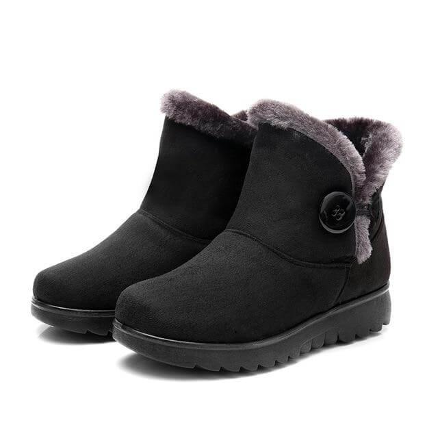 Dames Enkellaarsjes Winterlaarzen Gevoerd Warm Waterdicht Sneeuwlaarsjes Knoopsluiting Comfortabel 36-41 | Sulvida