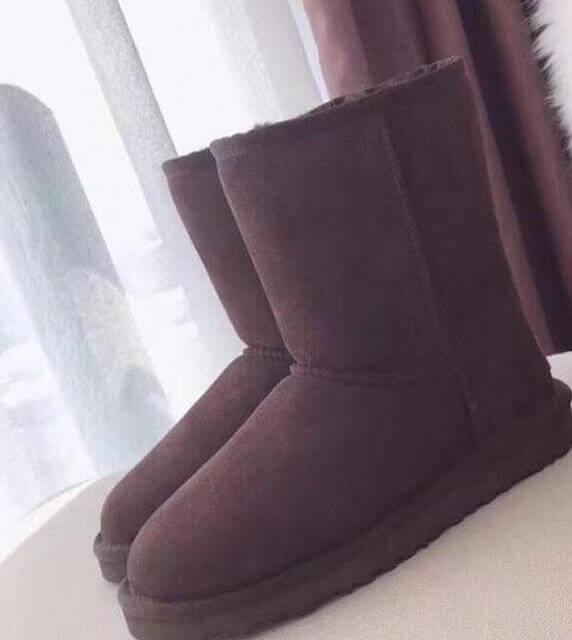 Warme Leren Enkellaarsjes Natuurlijk Leer Platte Zool Instapmodel Winterlaarzen Casual Dames Comfortabel | Sulvida