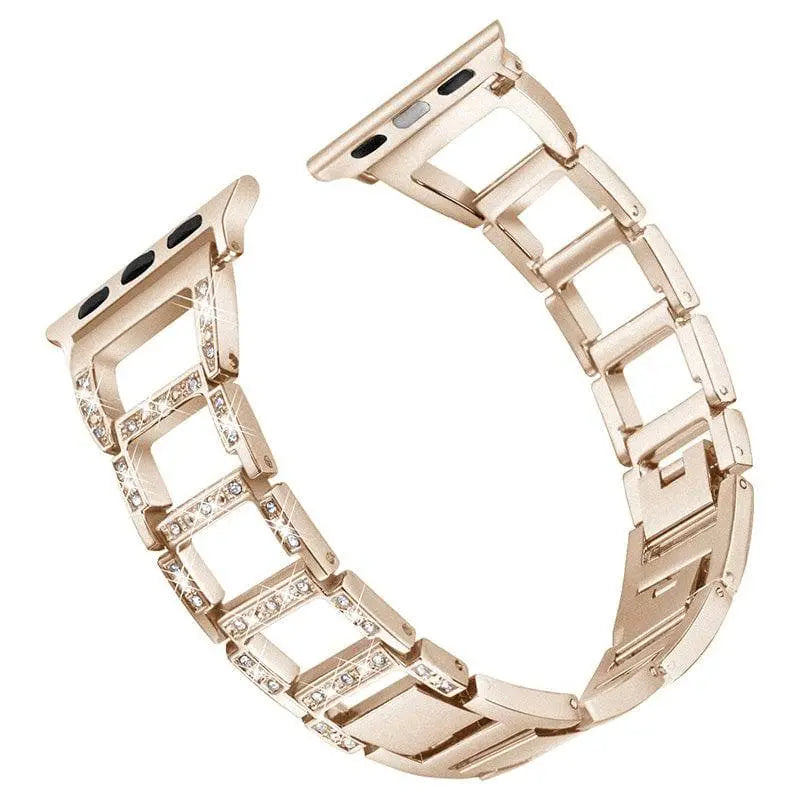 Bracelet pour montre connectée Apple Watch Series 12 42/46mm et Ultra 4 49mm, bracelet à maillons en acier inoxydable | Sulvida