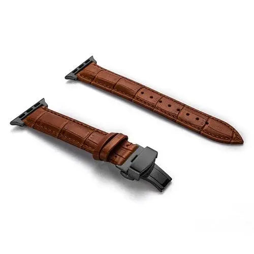 Bracelet de montre en véritable cuir de vache, compatible avec les montres connectées 42mm 44mm 45mm 46mm 49mm, réglable et universel | Sulvida