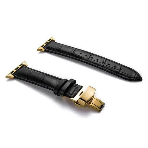 Bracelet de montre en véritable cuir de vache, compatible avec les montres connectées 42mm 44mm 45mm 46mm 49mm, réglable et universel | Sulvida